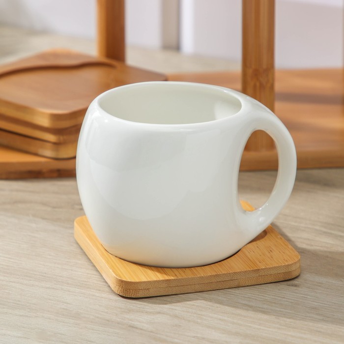 Набор питьевой "Эстет", 9 предметов: бочонок с краником 1,5 л, кружки 250 мл 4 шт, блюдца 4 шт