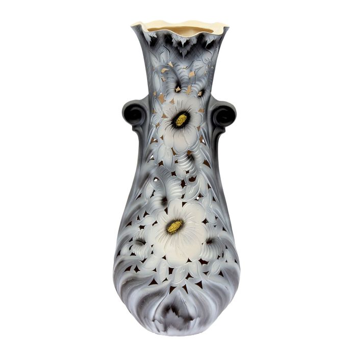 Ваза напольная "Глория" цветная, резка, микс