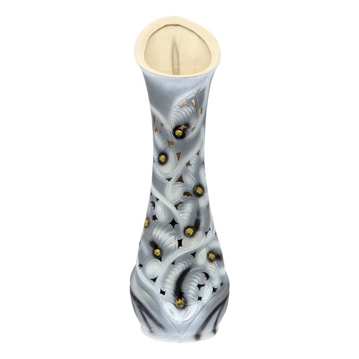 Ваза напольная "Лотос" цветная, резка, микс