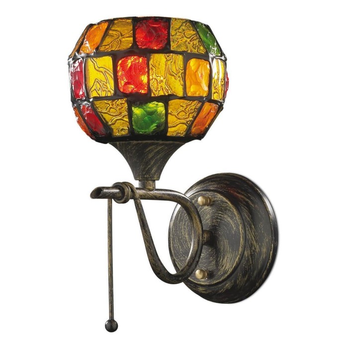 Бра "Вельют" 1 лампа (E14 60W 220V) коричневый/мозаика