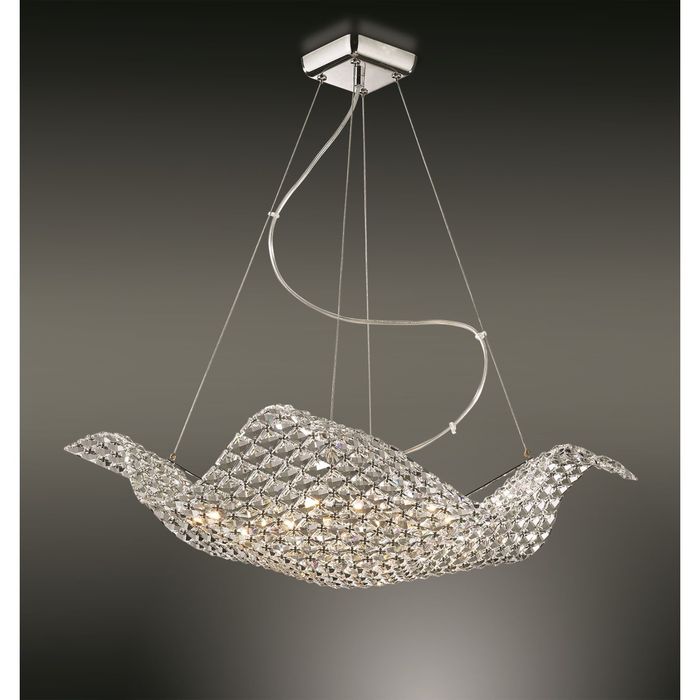 Люстра галогенная "Фитта" 8 ламп (G9 40W 220V) хром/хрусталь