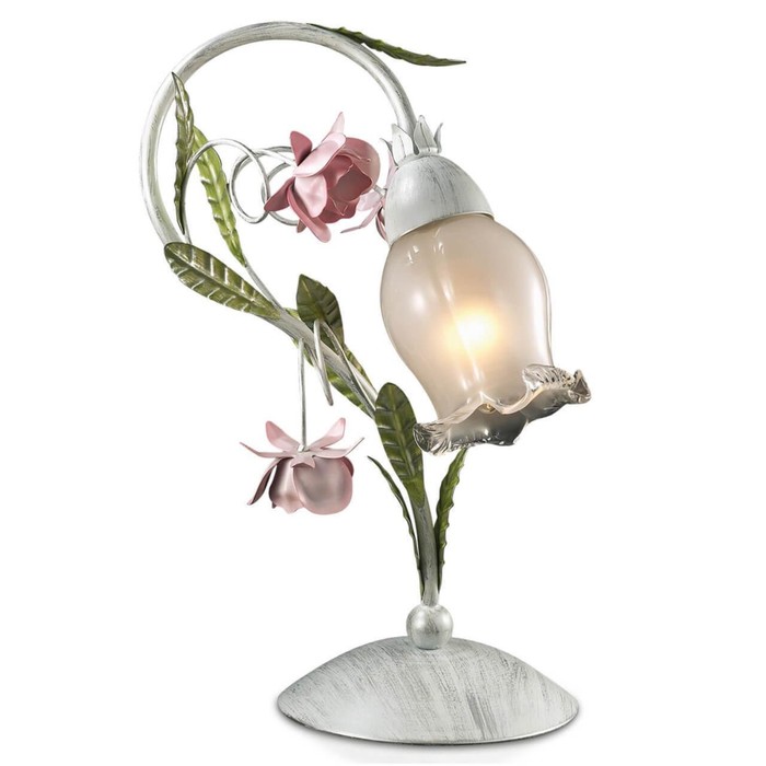 Настольная лампа «Амели», 60Вт Е14, цвет белый