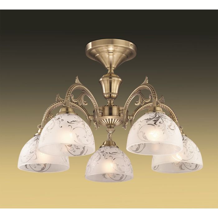 Люстра "Касти" 5 ламп (E27 40W 220V) бронза/белый