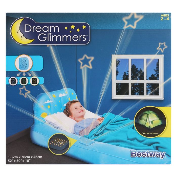 Кровать надувная детская, встроенный светильник 132х76х46см 67496 МИКС Bestway