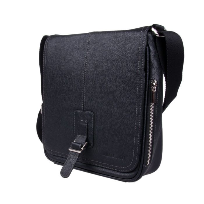 Планшет мужской, 25х7,5х28,5 см, отделение на клапане на магните, 2 кармана, регулировочный ремень, цвет чёрный