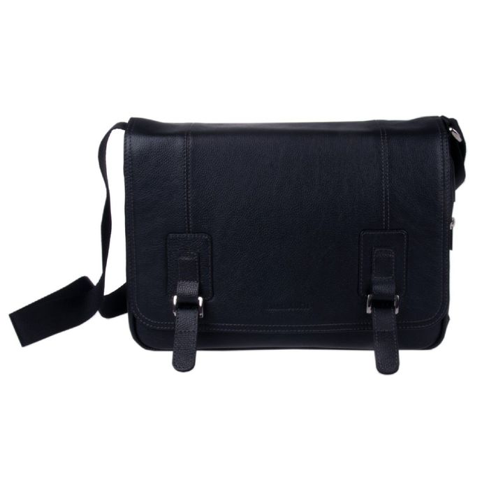 Планшет мужской, 35,5х8х25 см, отделение на клапане на магните, 2 кармана, регулировочный ремень, цвет чёрный