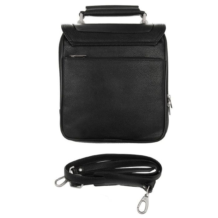 Планшет мужской, 24,6х11х29 см, 2 отделения на молнии, отделение на клапане, 2 кармана, регулировочный ремень, цвет чёрный