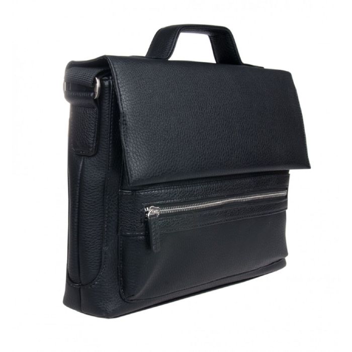 Сумка мужская, 33 × 6 × 26 см, отделение на клапане на кнопке, карман, регулировочный ремень, цвет чёрный