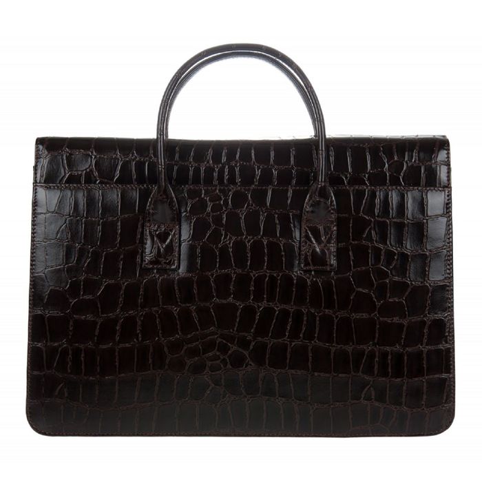 Папка мужская, 38х8х28 см, отделение на клапане на магните, регулировочный ремень, цвет коричневый