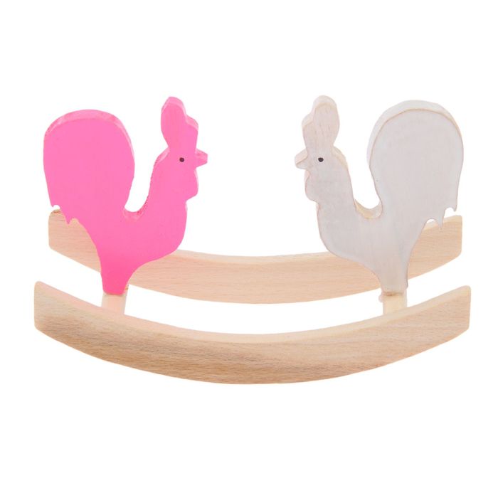 Сувенир деревянный "Петушки"