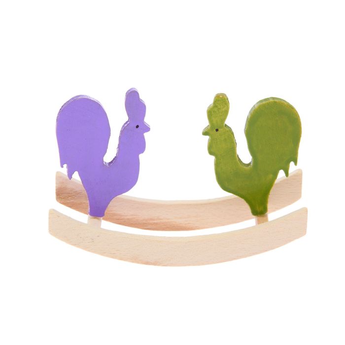 Сувенир деревянный "Петушки"