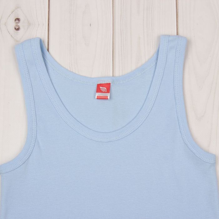 Майка для мальчика, рост 140 см (72), цвет голубой