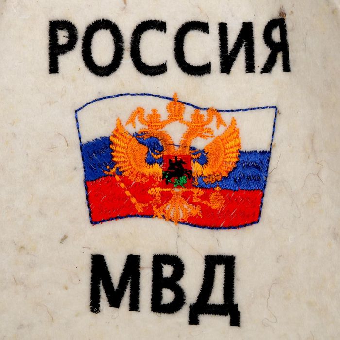 Шапка банная "Россия МВД"