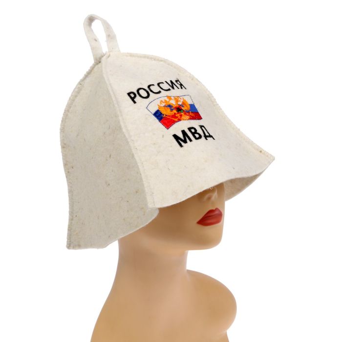 Шапка банная "Россия МВД"