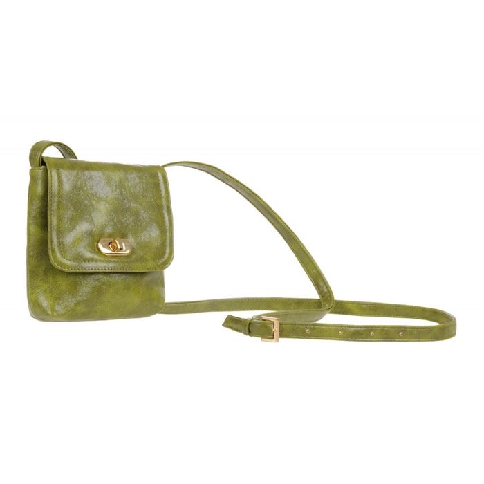 Сумка женская, отделение на молнии, 2 наружных кармана, цвет зелёный