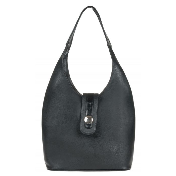 Сумка женская, отделение на молнии, наружный карман, цвет чёрный