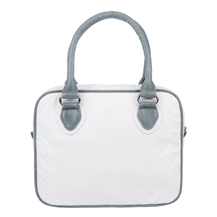 Сумка женская 22х8х28 см, отделение на молнии, цвет белый/серый