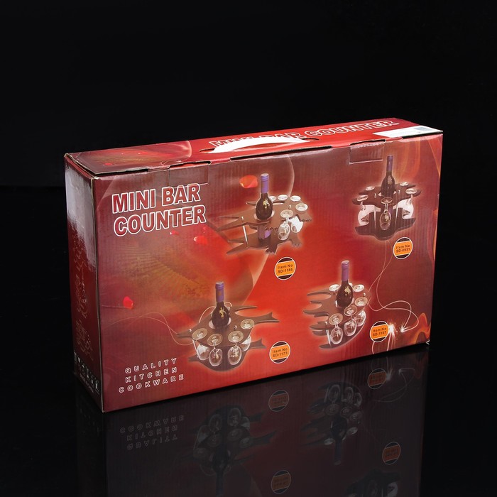 Мини-бар "Цветочек" для 1 бутылки и 5 бокалов