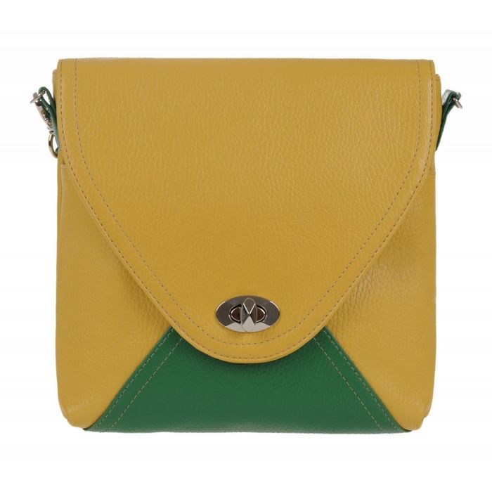 Сумка женская, отделение на молнии, наружный карман, регулируемый ремень, цвет жёлто-зелёный