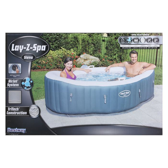 SPA бассейн Siena, 196 х 66 см, столик, тент, фильтр-насос-нагреватель, манометр, плавающий дозатор Bestway