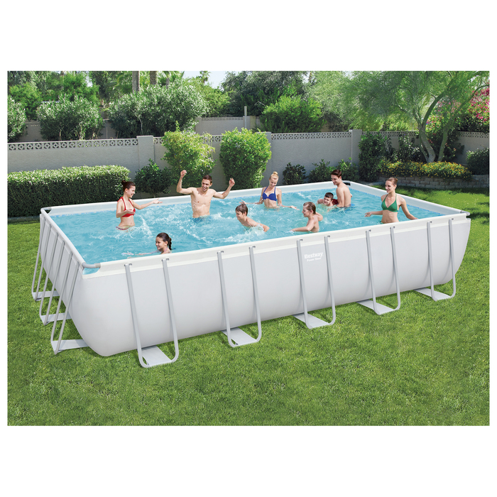 Бассейн каркасный Power Steel, 671 х 366 х 132 см, фильтр-насос, лестница, тент, подстилка