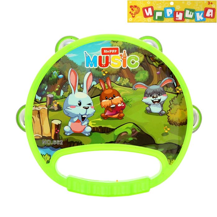 Игрушка музыкальная бубен "Весёлые приключения", МИКС