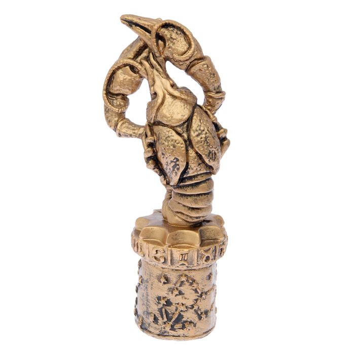 Статуэтка "Знак зодиака Рак", золото 12 × 12 × 31 см