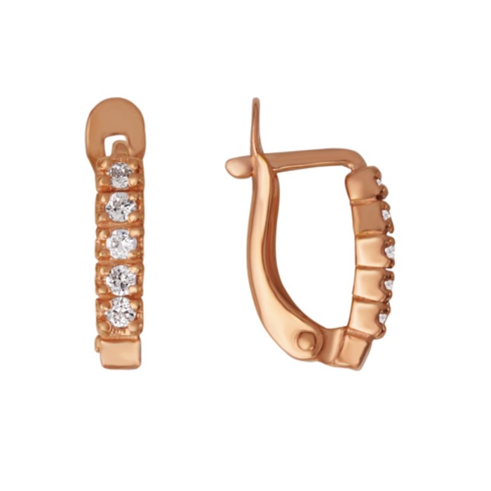 Серьги "Мила", позолота