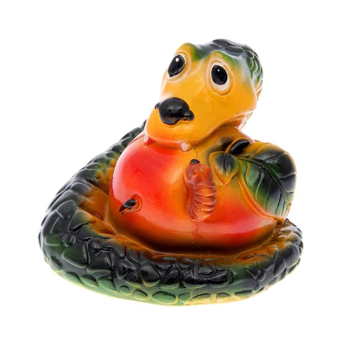 Копилка "Змея с яблоком" 21см