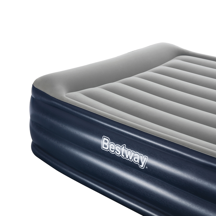 Кровать надувная NightRight Raised Queen с подголовником, встроенный электронасос 203х152х56см (67528 Bestway)