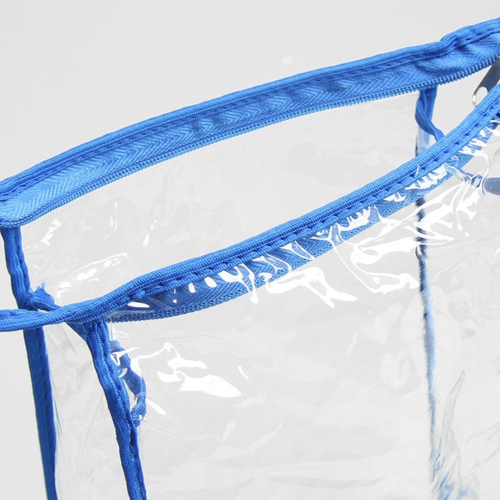 Косметичка на молнии, 1 отдел, цвет синий