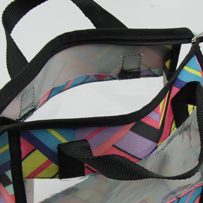 Косметичка банная на молнии, 1 отдел, 2 ручки, разноцветный