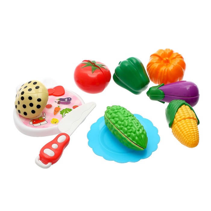 Набор продуктов для нарезки на липучках "Фруктово-овощной микс-2", цвета МИКС