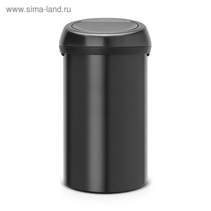 

Мусорное ведро Brabantia Touch Bin, система Soft Touch, цвет чёрный матовый, 60 л