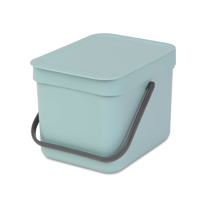 Ведро для мусора Brabantia Sort & Go, 6 л, встраиваемое, цвет мятный