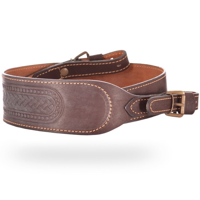 Ремень ружейный фигурный тисненый с пряжкой