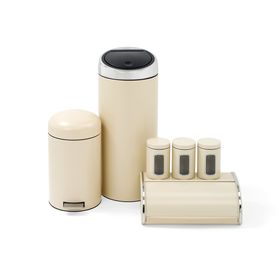 

Набор контейнеров для сыпучих продуктов с окном Brabantia, цвет миндальный, 3 x 1.4 л