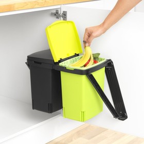 

Ведро для мусора Brabantia, двухсекционное, 2 х 10 л, встраиваемое