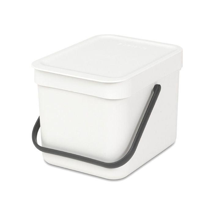 Ведро для мусора Brabantia Sort & Go, 6 л, встраиваемое, цвет белый