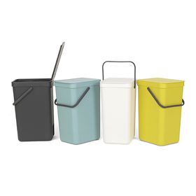 

Ведро для мусора Brabantia Sort Go, 16 л, встраиваемое, цвет белый