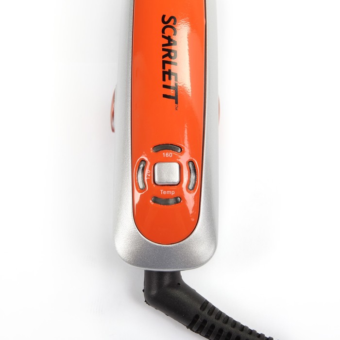 Стайлер Scarlett SC-1063, 75 Вт, d=45 мм, 3 температурных режима, серо-оранжевая