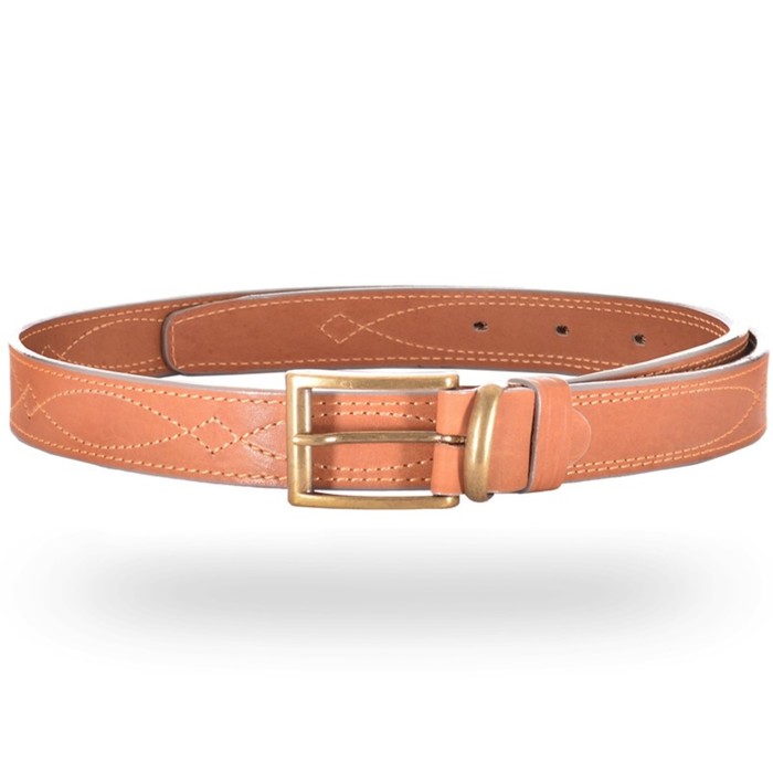 Ремень брючный, светло-золотая кожа, № 2