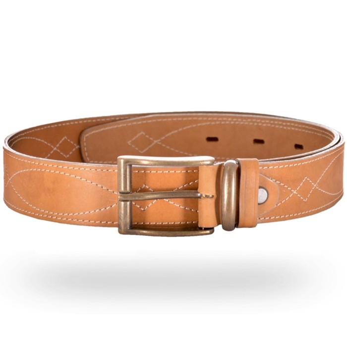 Ремень брючный, светло-золотой, ширина 40 мм, № 4