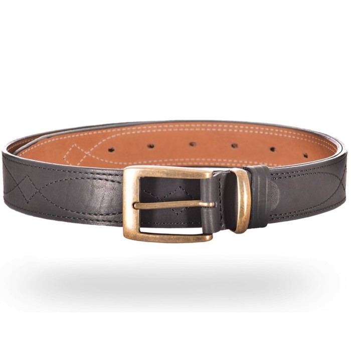 Ремень брючный, чёрный, ширина 35 мм, № 5