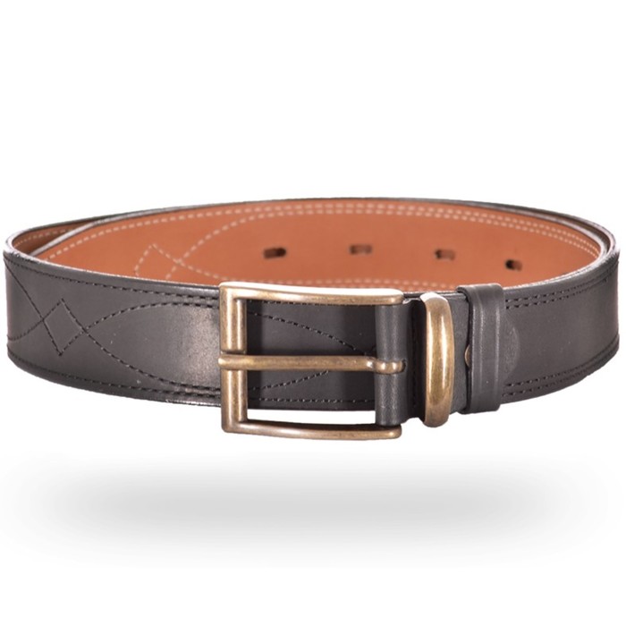 Ремень брючный, чёрный, ширина 40 мм, № 4