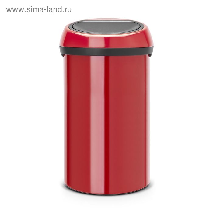 Мусорное ведро Brabantia Touch Bin, система Soft Touch, цвет пламенно-красный, 60 л мусорное ведро brabantia 211386 60 л пламенно красное