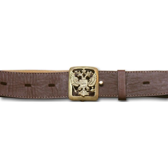 Ремень поясной "Патриот", чёрный, ширина 50 мм, № 3