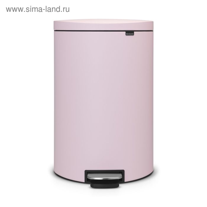 Мусорное ведро Brabantia FlatBack+, с педалью, цвет минерально-розовый, 40 л