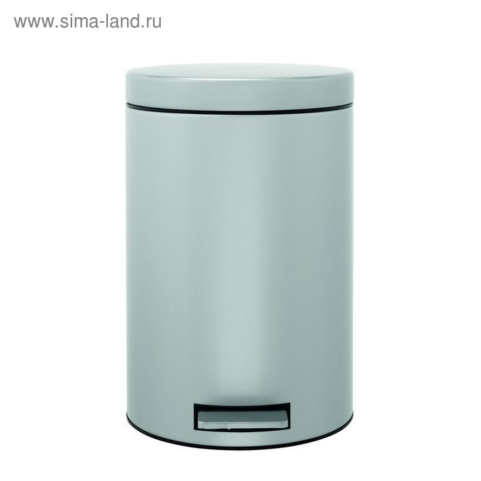 фото Ведро для мусора brabantia, 12 л, с педалью, цвет серебристый