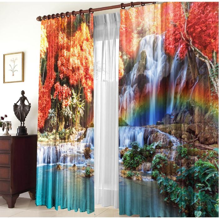 Комплект штор 21081 "После дождя", ш 150 х в 270 см - 2 шт, разноцветный